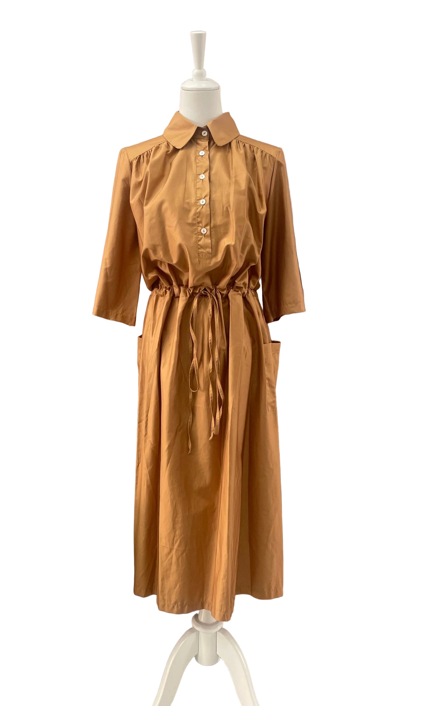 GRAZIA BEACHLOVE - CHEMISIER MANICA 3/4 CAMMELLO