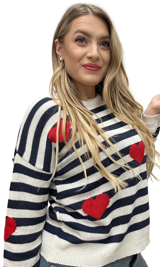 SUSYMIX - MAGLIA RIGA CUORE