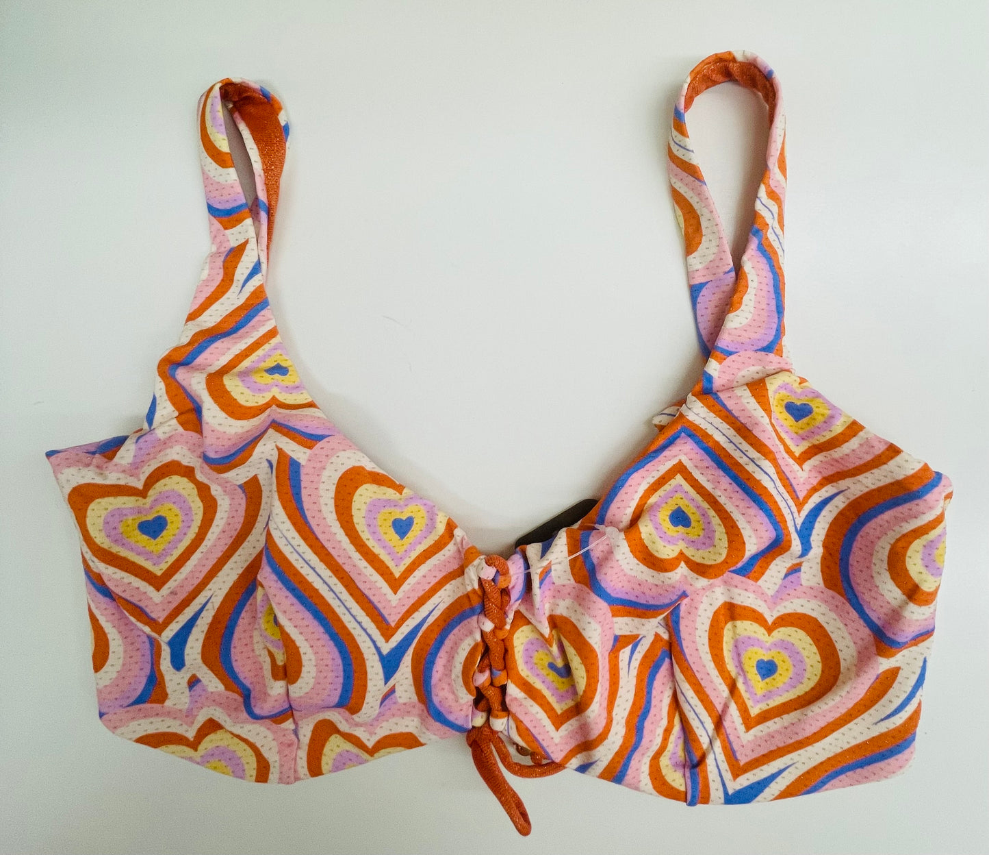 VERDISSIMA - BIKINI TRIANGOLO C/FERRETTO e SLIP ANNODATO OPTICAL CUORE
