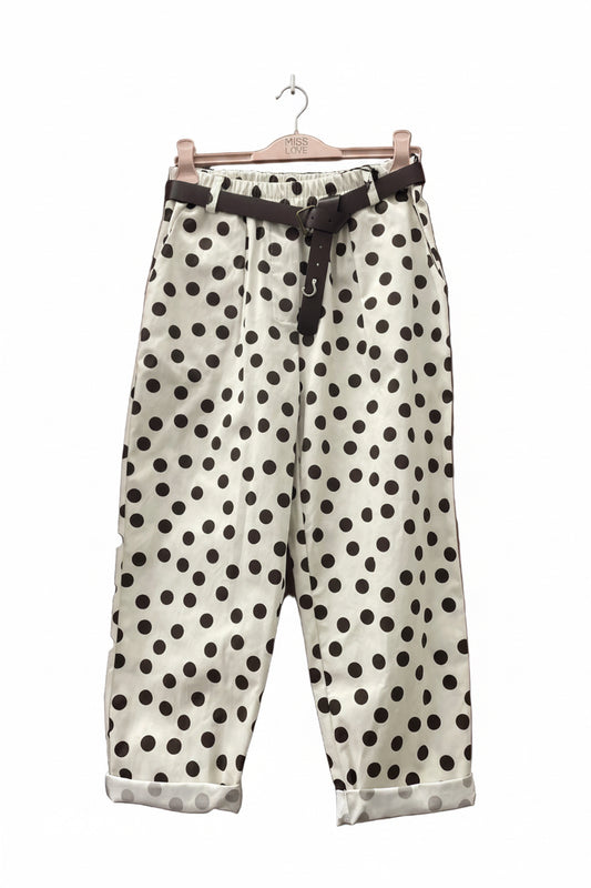 MISSLOVE - PANTALONE OVETTO POIS