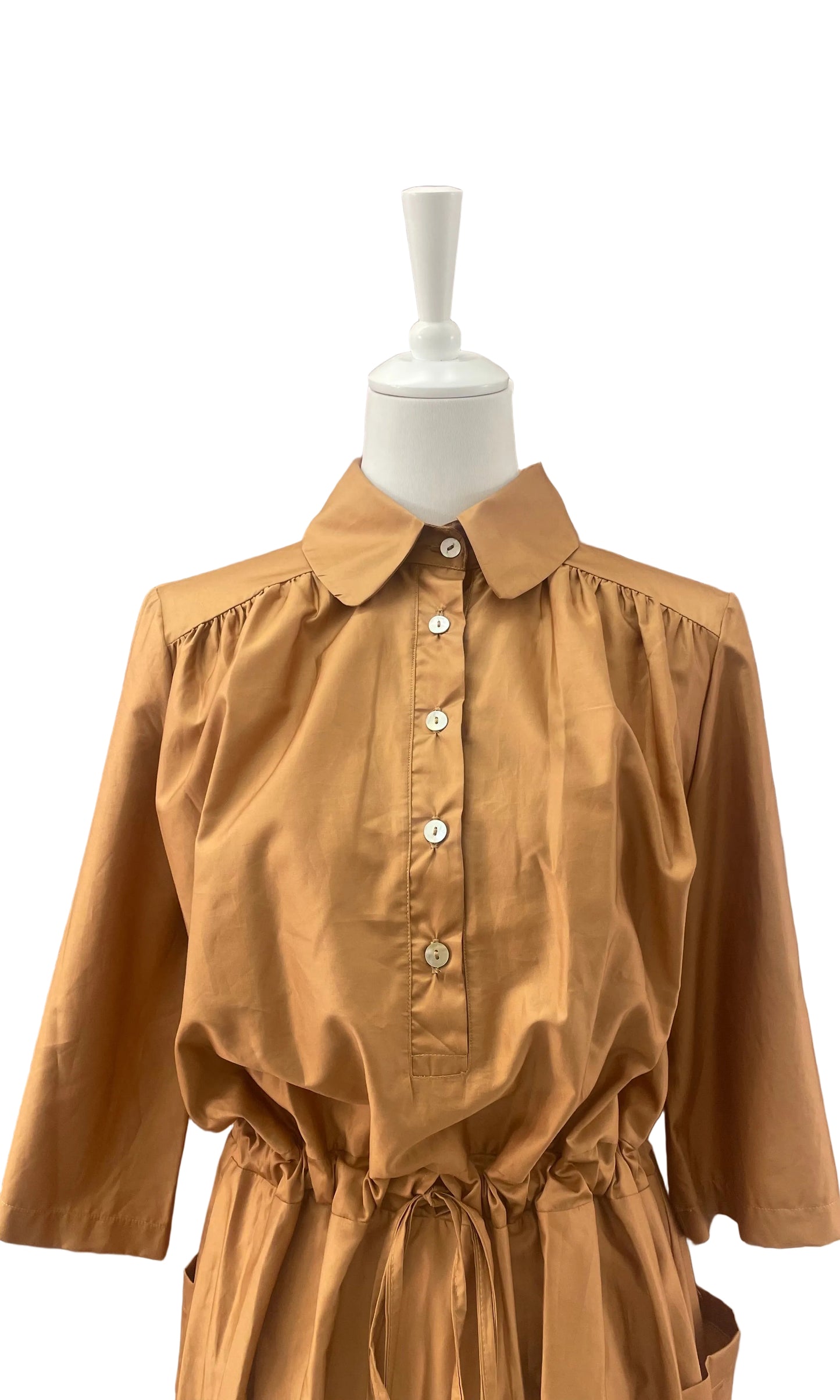 GRAZIA BEACHLOVE - CHEMISIER MANICA 3/4 CAMMELLO