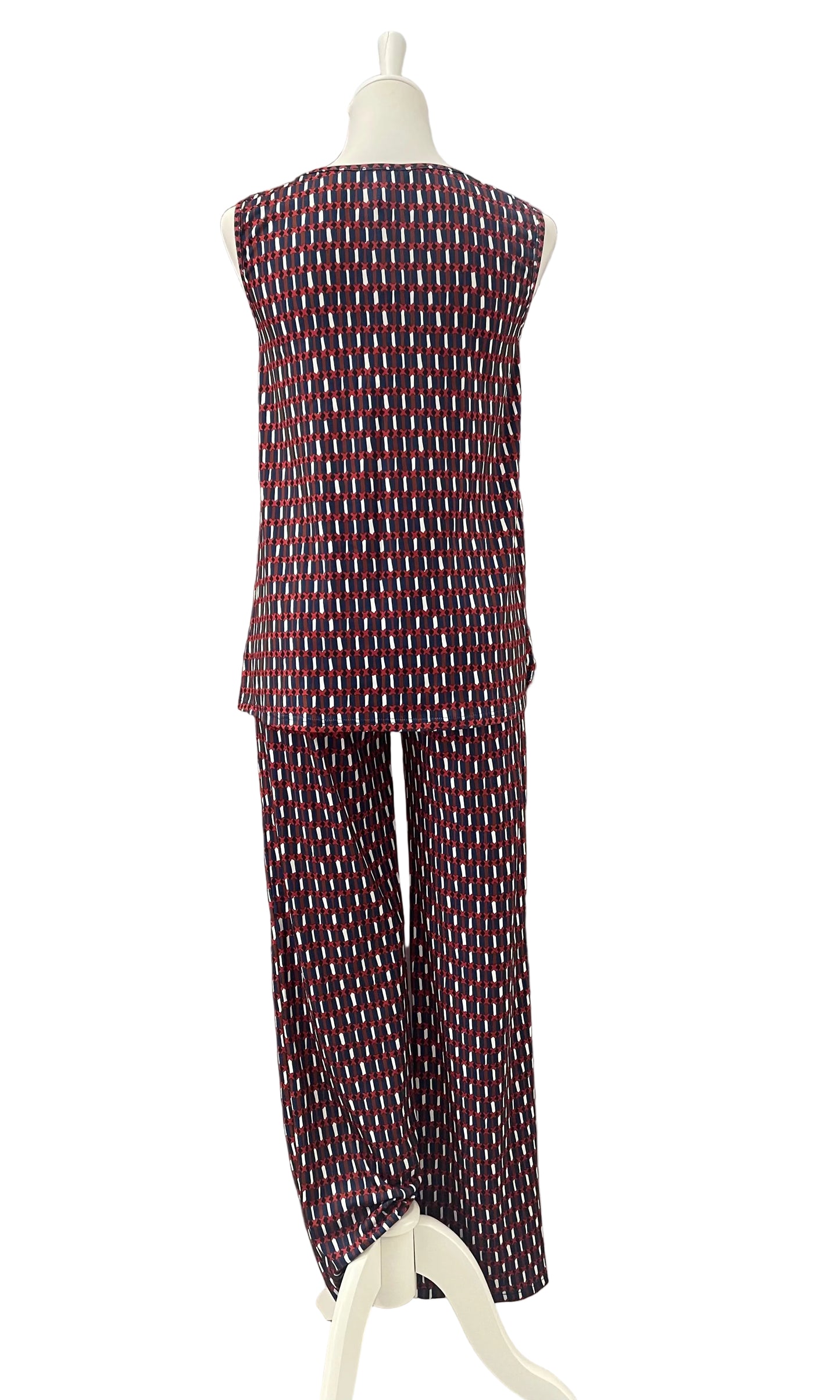 GRAZIA BEACH LOVE - SET CANOTTA PANTALONE STAMPA GEOMETRICA