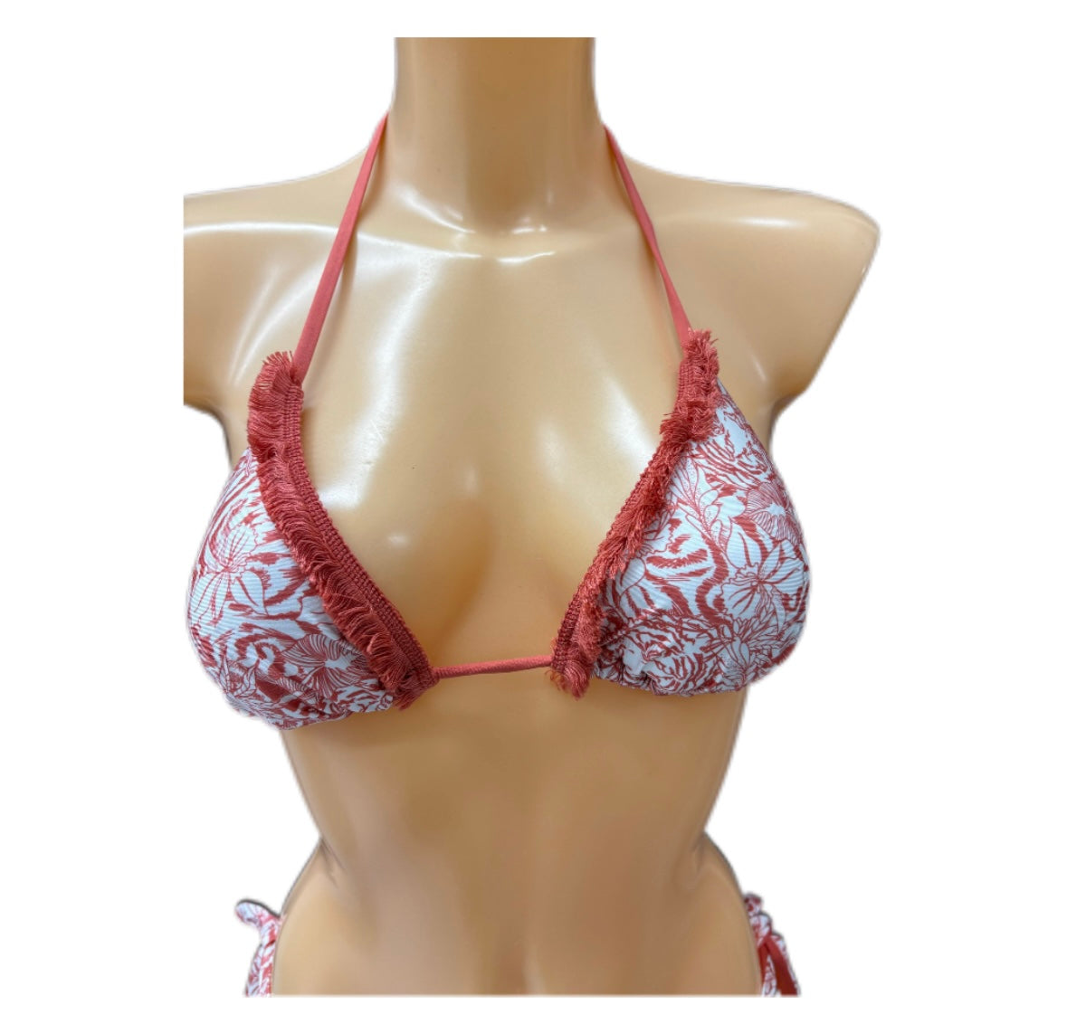 VERDISSIMA - BIKINI TRIANGOLO E TANGA STAMPA FLOREALE STILIZZATA