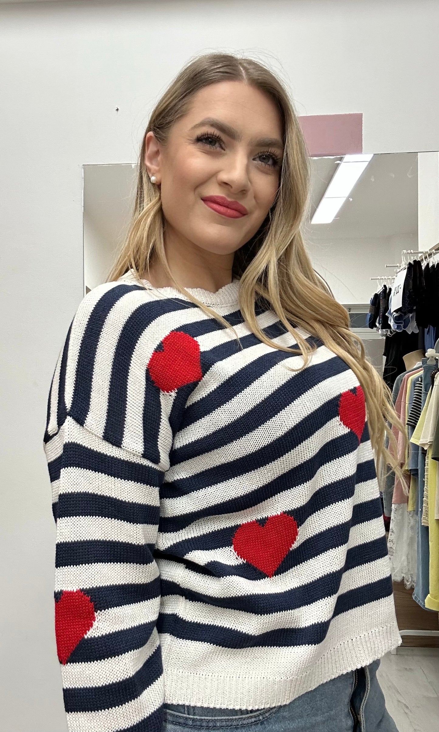 SUSYMIX - MAGLIA RIGA CUORE