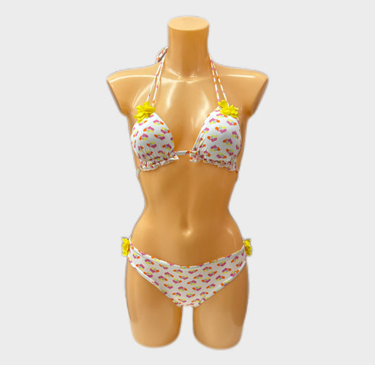 VERDISSIMA - BIKINI TRIANGOLO STAMPA OPTICAL CUORE