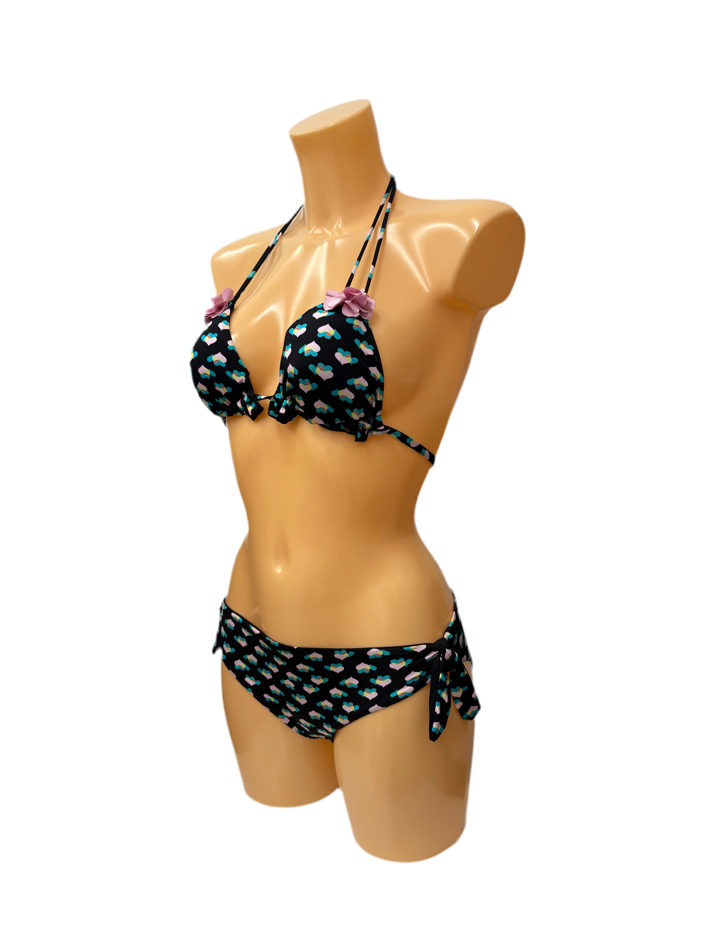 VERDISSIMA - BIKINI TRIANGOLO STAMPA OPTICAL CUORE