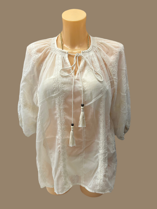 LA BOUTIQUE - BLUSA ETNICA GRECA