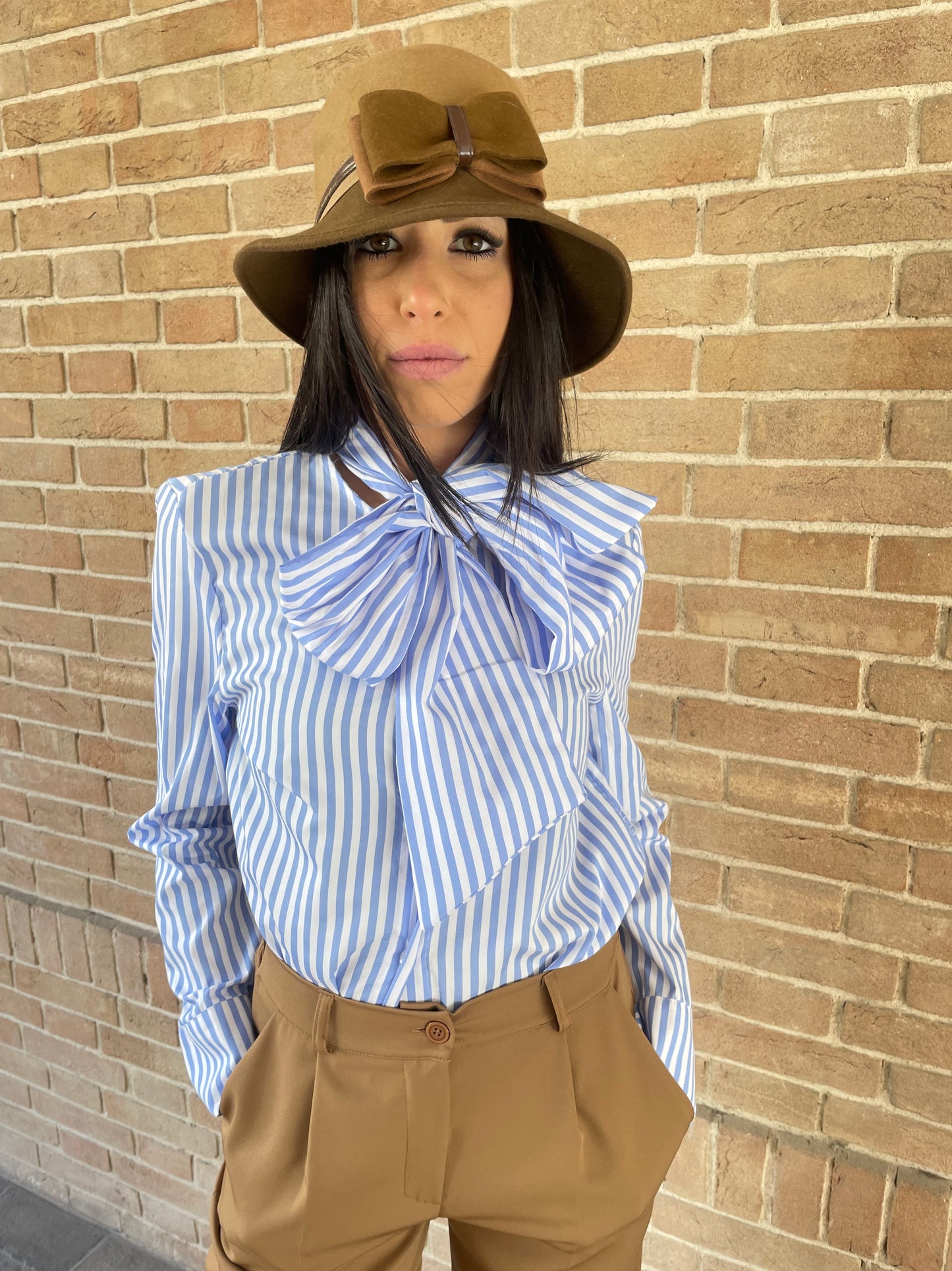 MISSLOVE - SET CAMICIA RIGA E PANTALONE