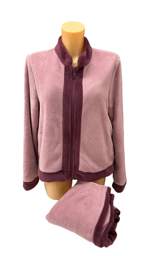 SIELEI - TUTA APERTA ZIP PILE