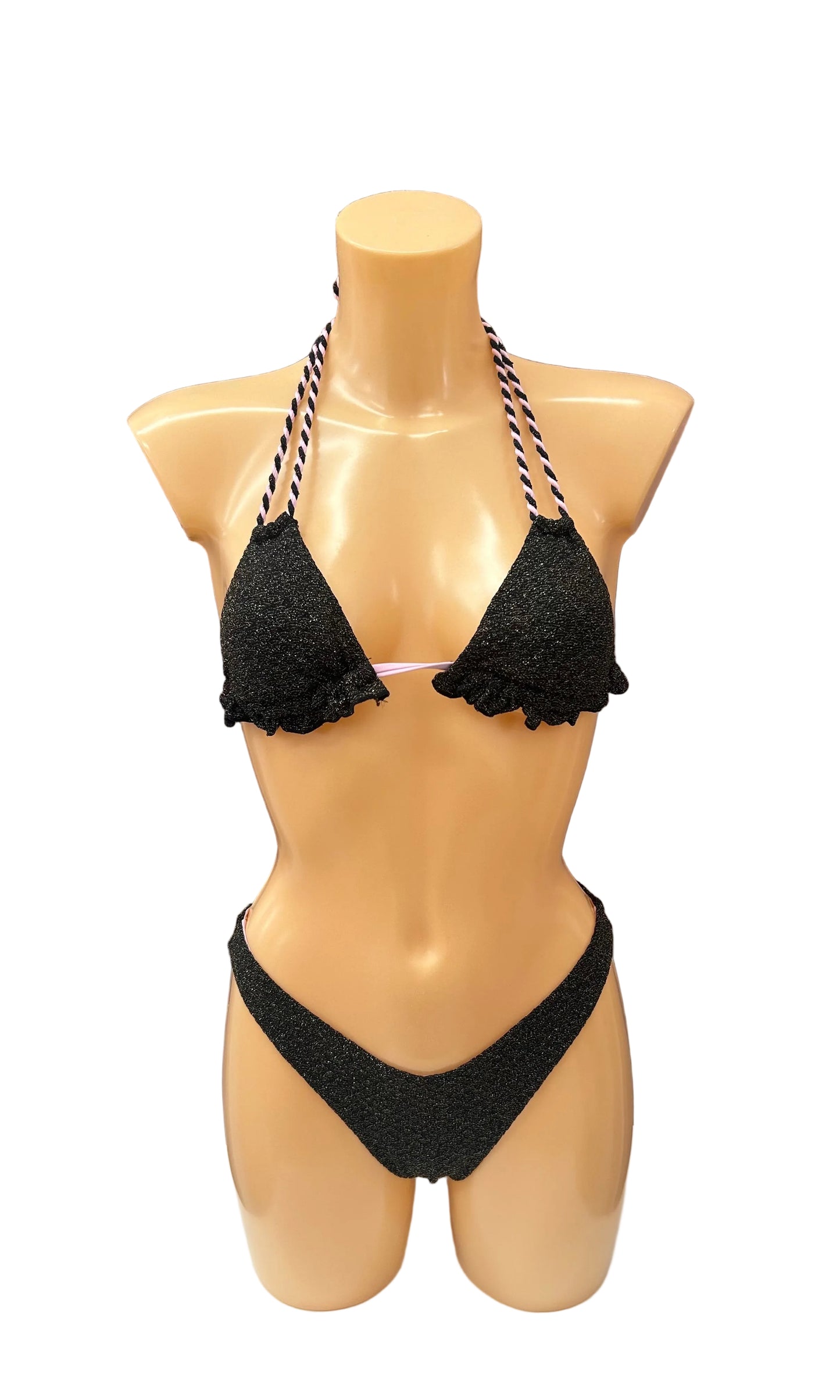 VERDISSIMA - BIKINI TRIANGOLO RUCHES GLITTER