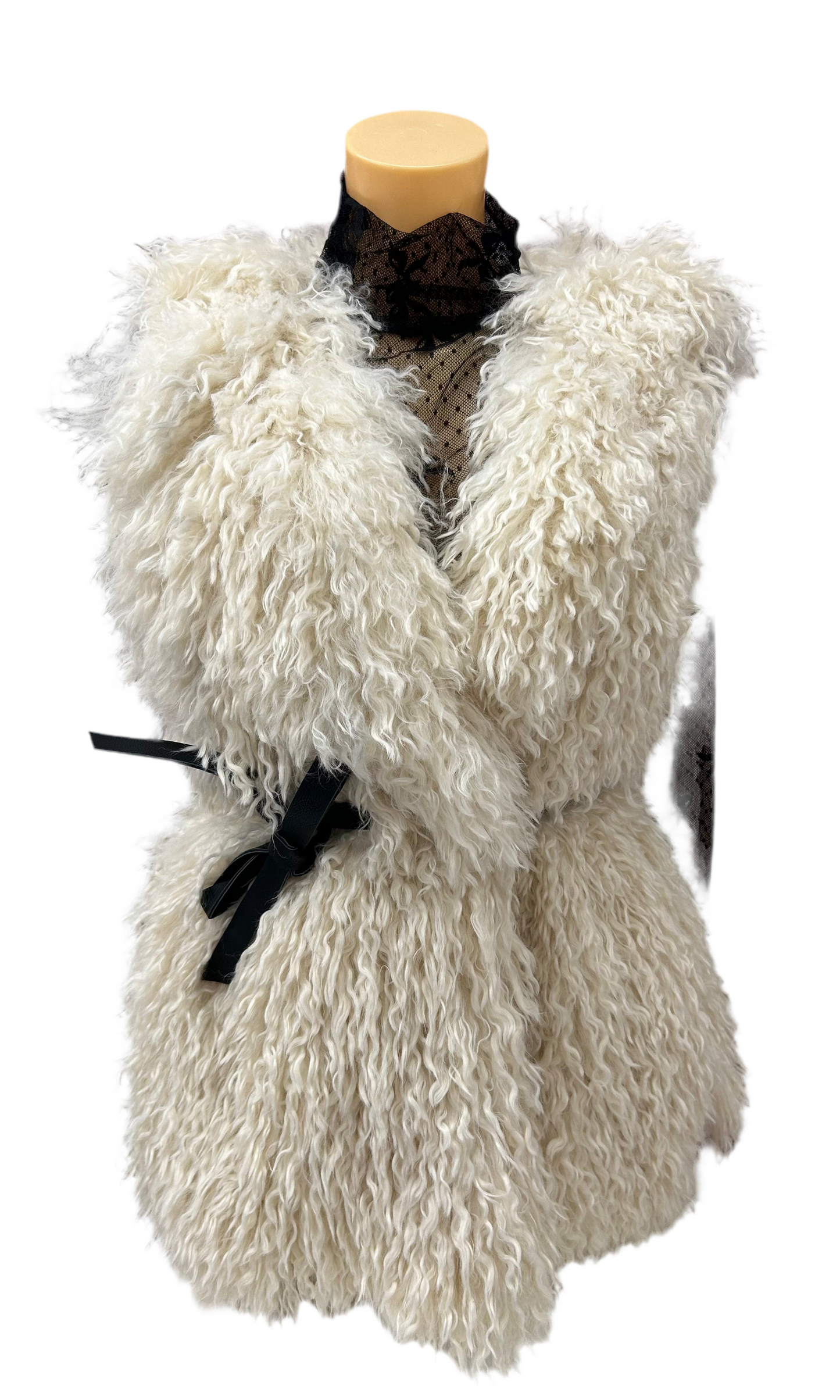 MISSLOVE - GILET PELLICCIA C/CINTA