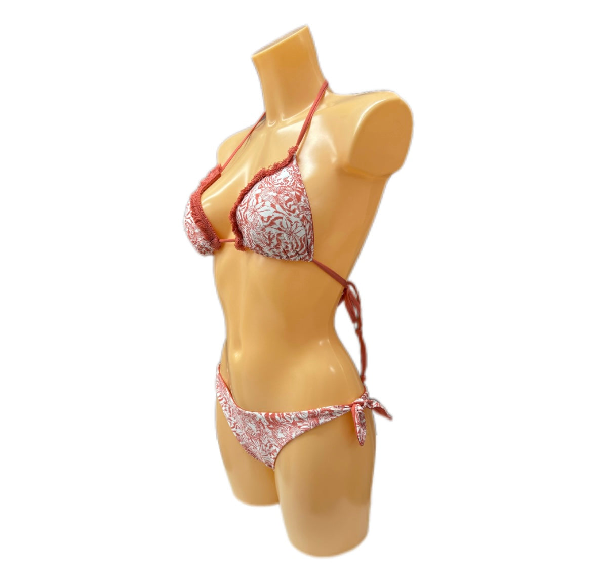 VERDISSIMA - BIKINI TRIANGOLO E TANGA STAMPA FLOREALE STILIZZATA