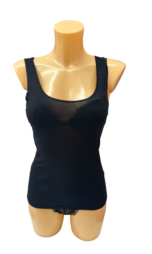 BISBIGLI - CANOTTIERA SPALLA LARGA COTONE