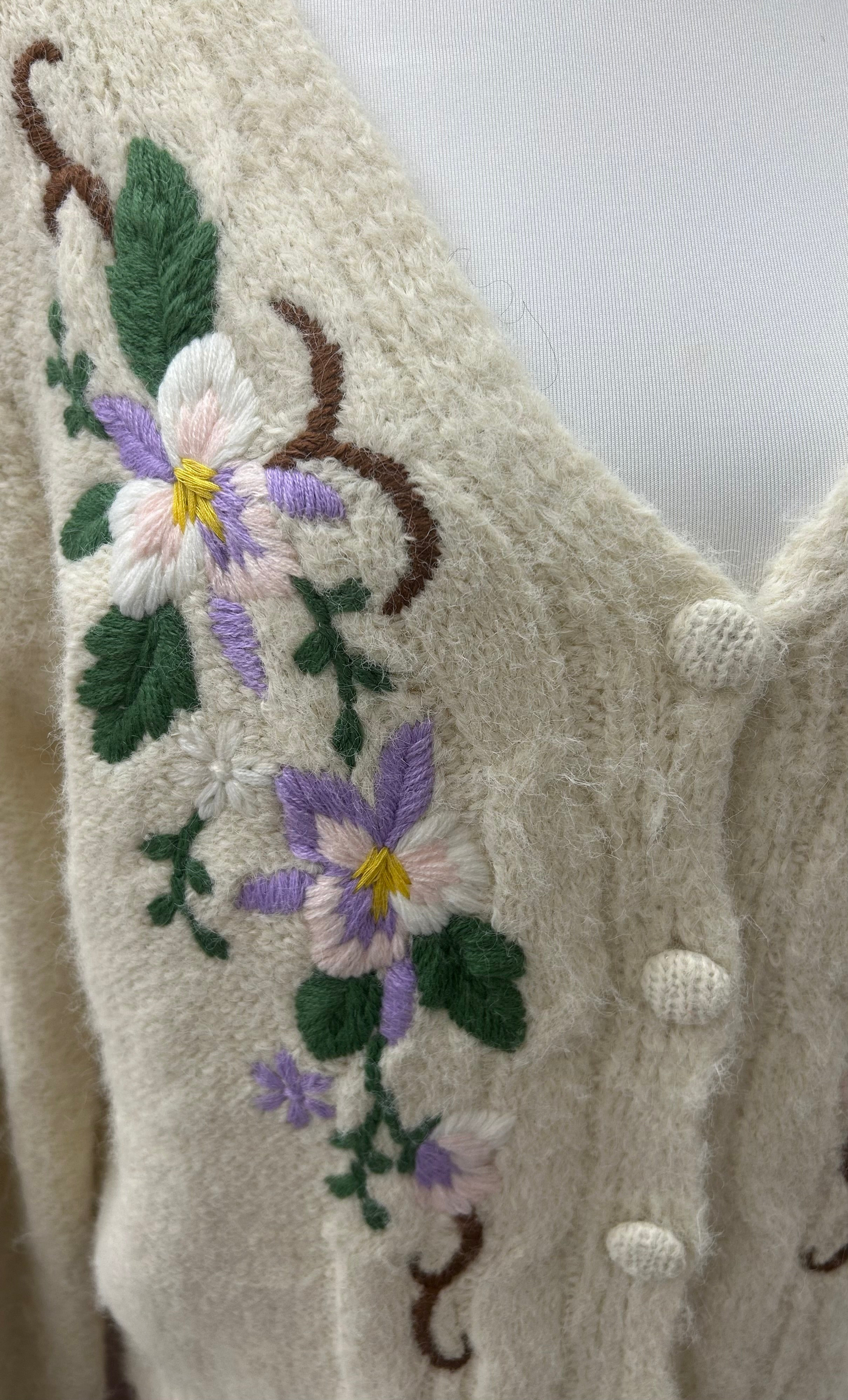 LA BOUTIQUE - CARDIGAN RICAMO FLOREALE