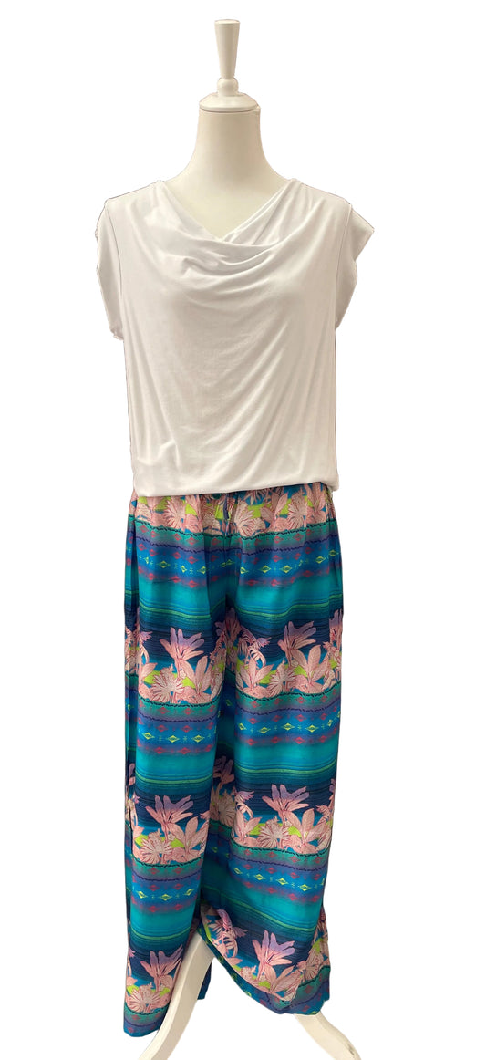 VERDISSIMA - PANTALONE STAMPA NATURA