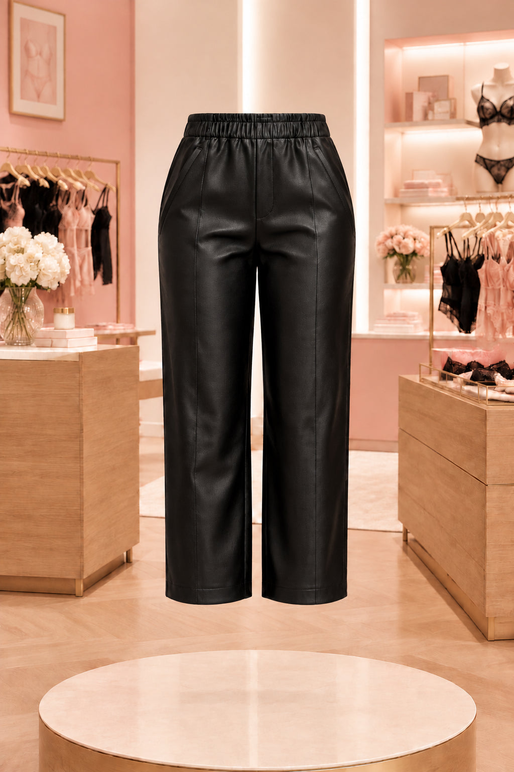 MISSLOVE - PANTALONE ECOPELLE UNITO