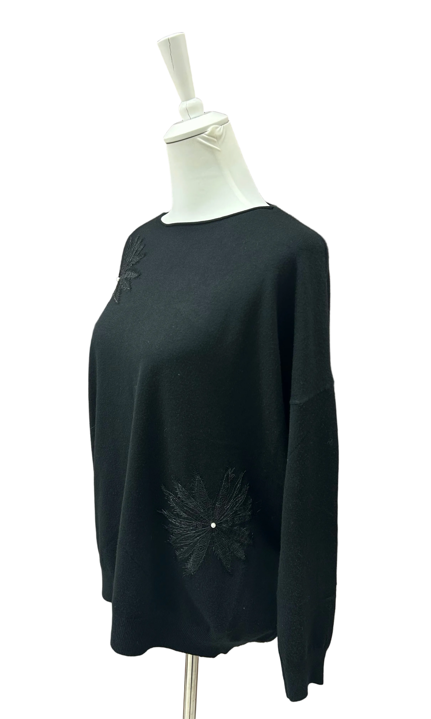 LA BOUTIQUE - MAGLIA SCATOLA RICAMO