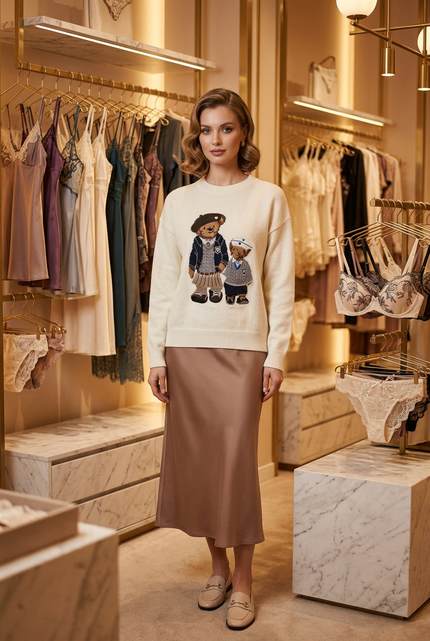 MISSLOVE - MAGLIA RICAMO ORSO