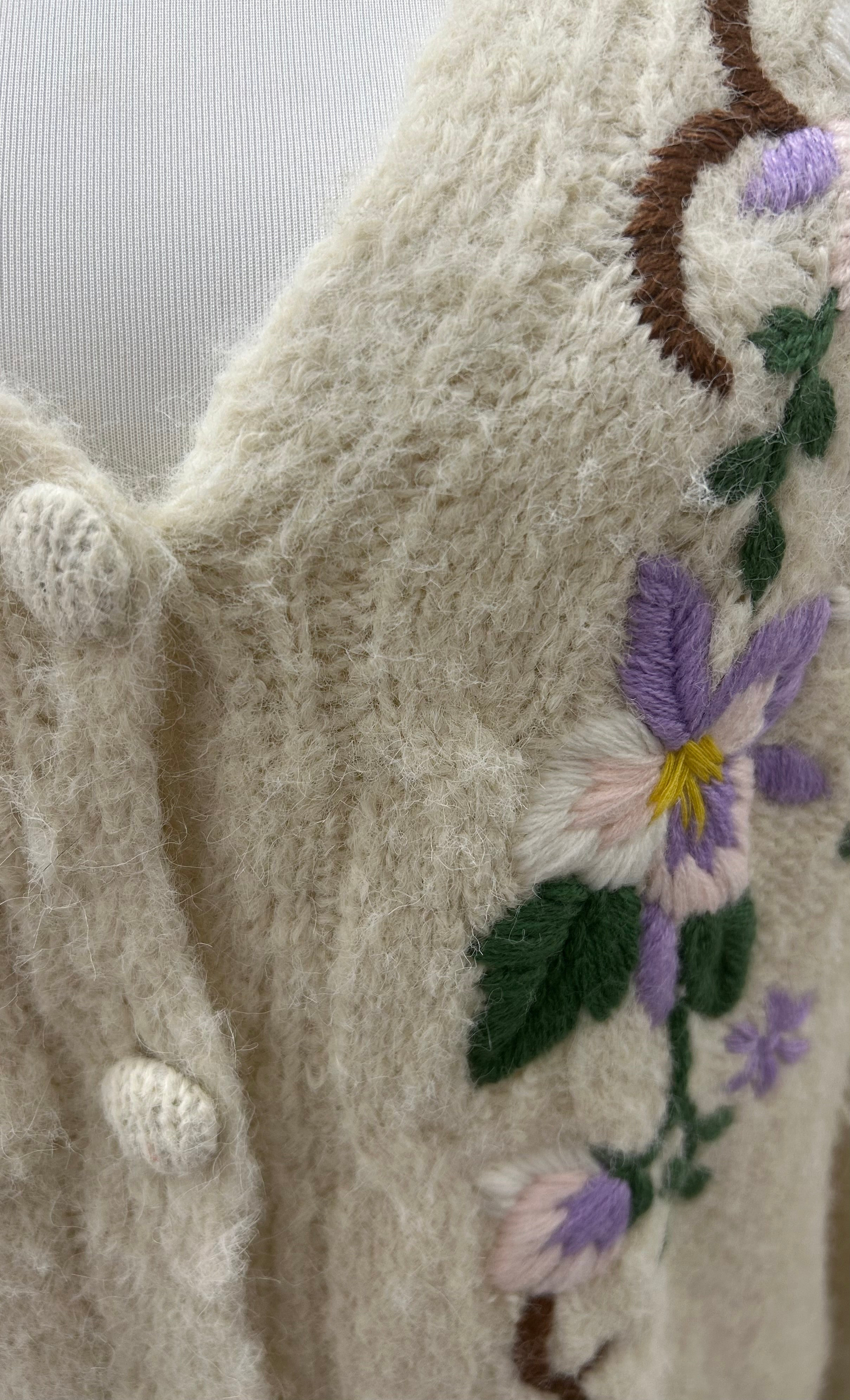 LA BOUTIQUE - CARDIGAN RICAMO FLOREALE