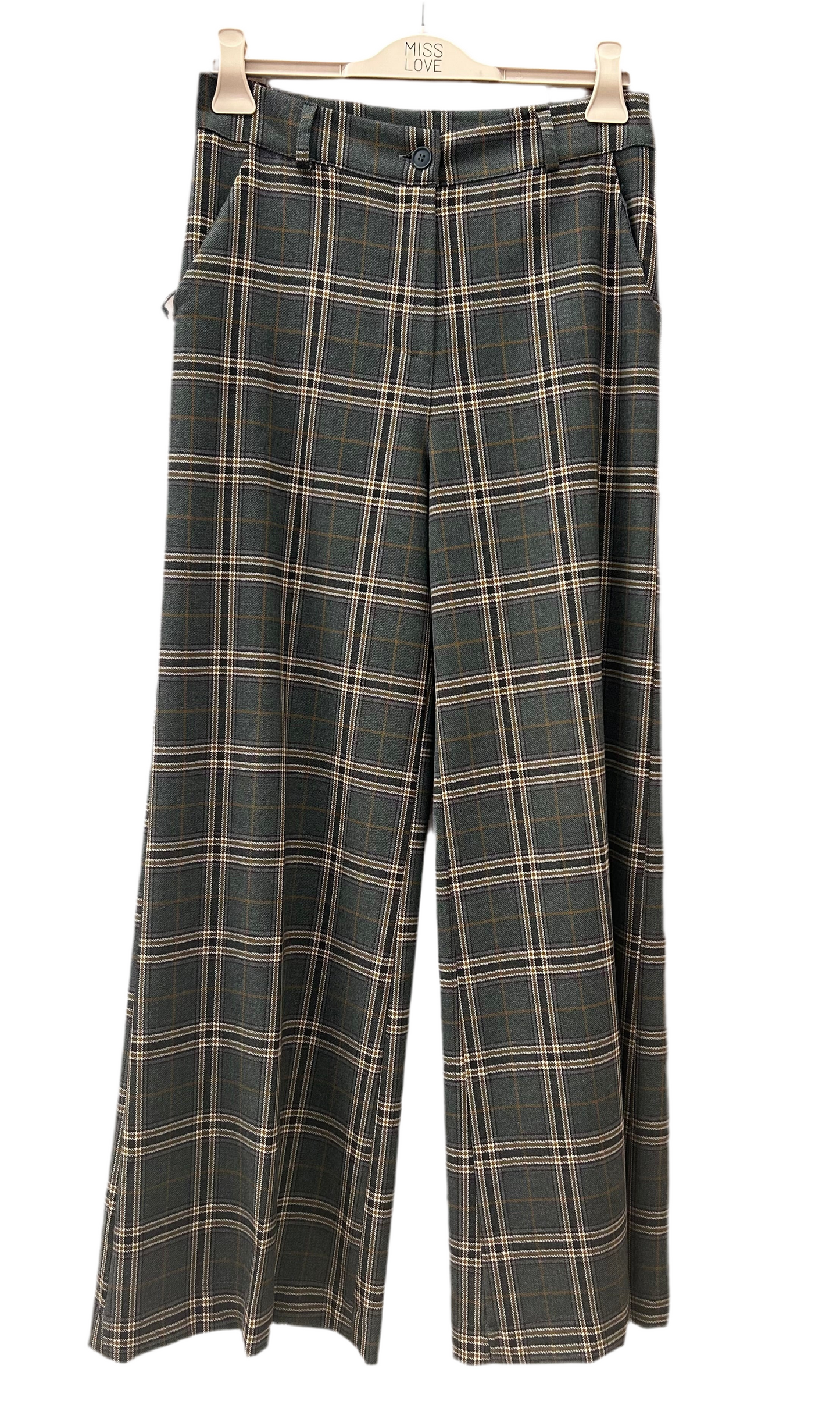 MISSLOVE - PANTALONE CHECK QUADRO
