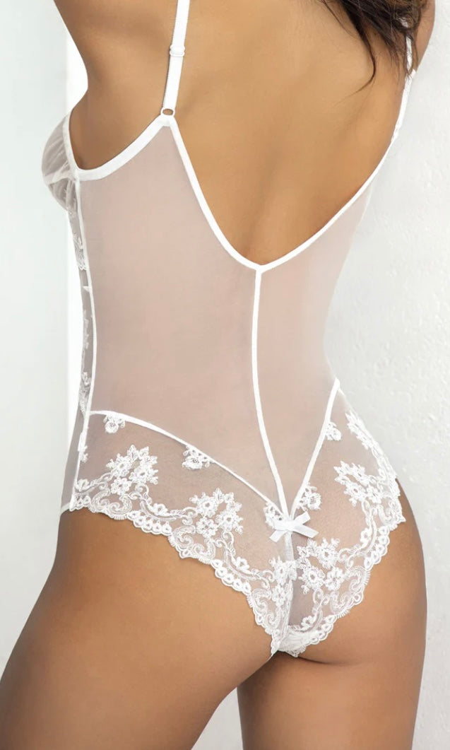 SIELEI - BODY PIZZO RICAMATO SENZA FERRETTO