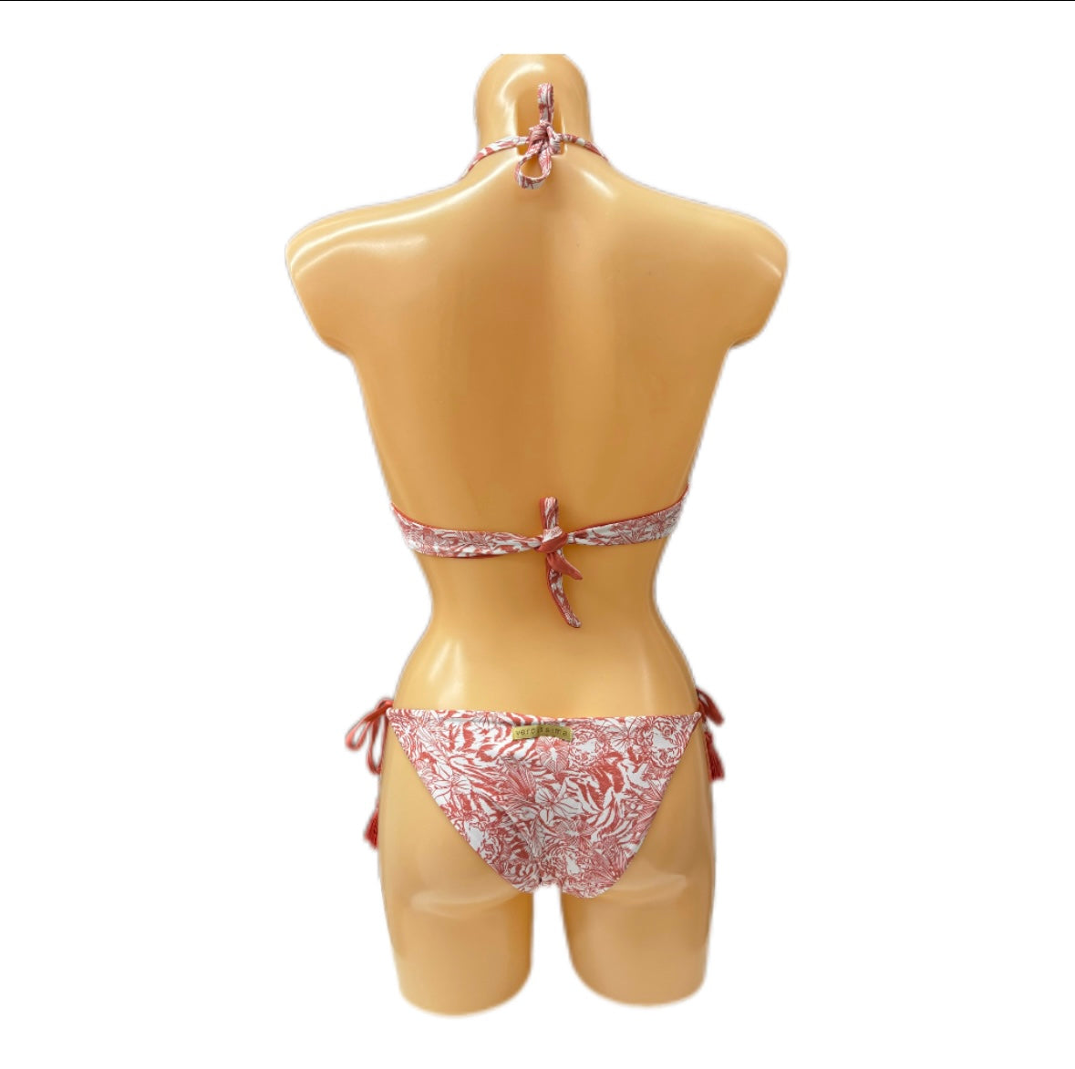 VERDISSIMA - BIKINI PUSH UP E TANGA STAMPA FLOREALE STILIZZATA