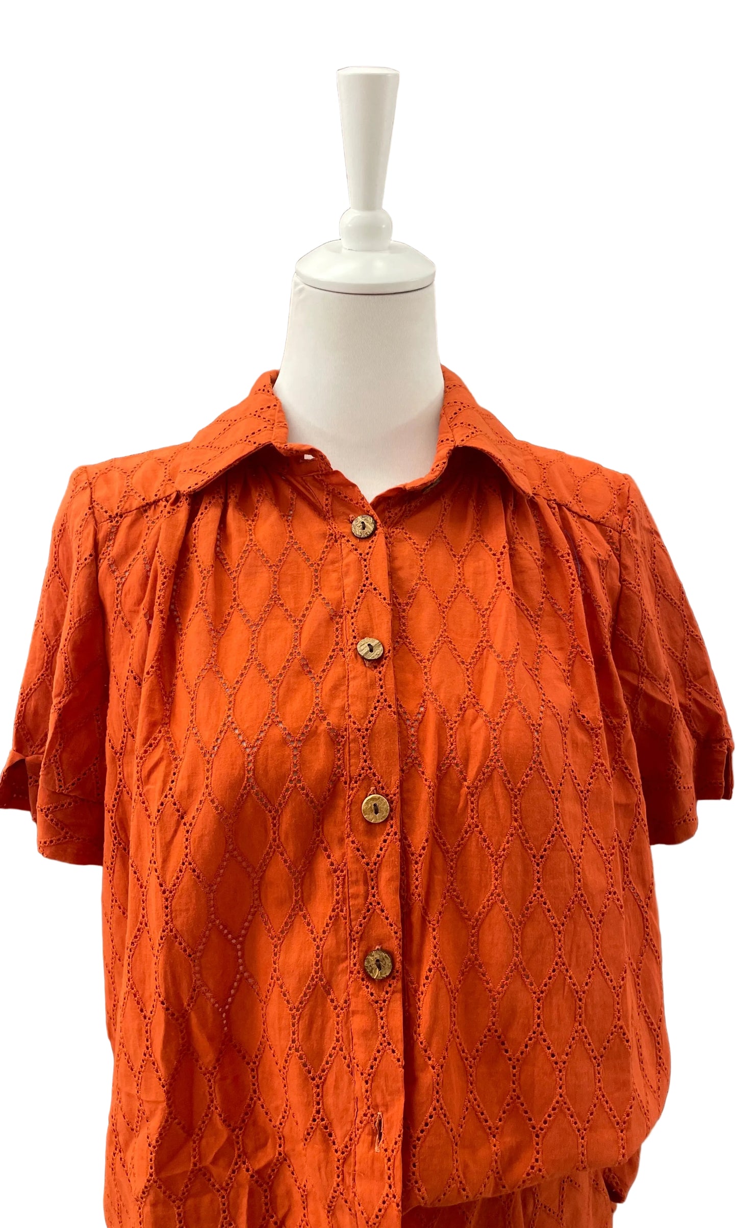 GRAZIA BEACHLOVE  - SET CAMICIA PANTALONE TRAFORO