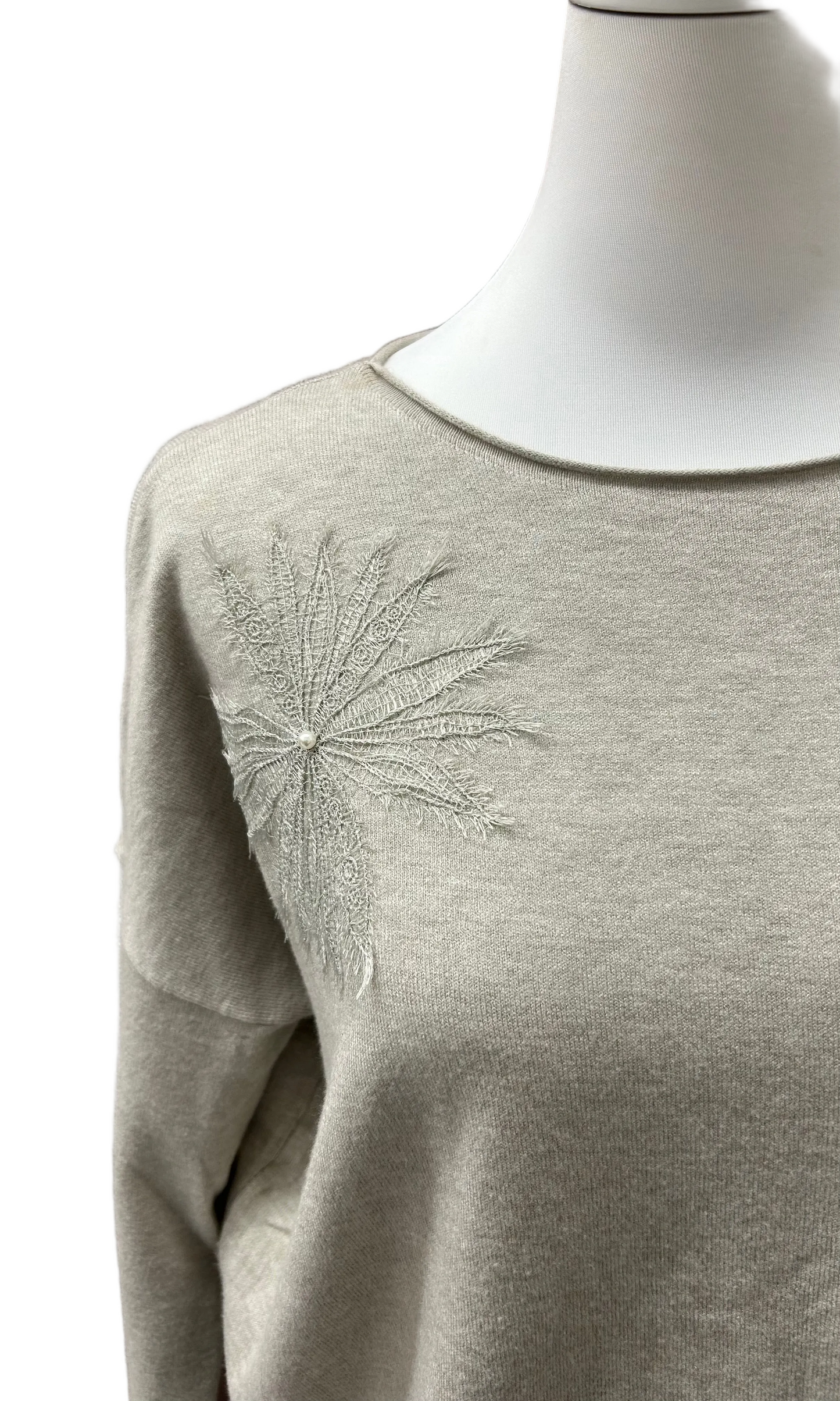 LA BOUTIQUE - MAGLIA SCATOLA RICAMO