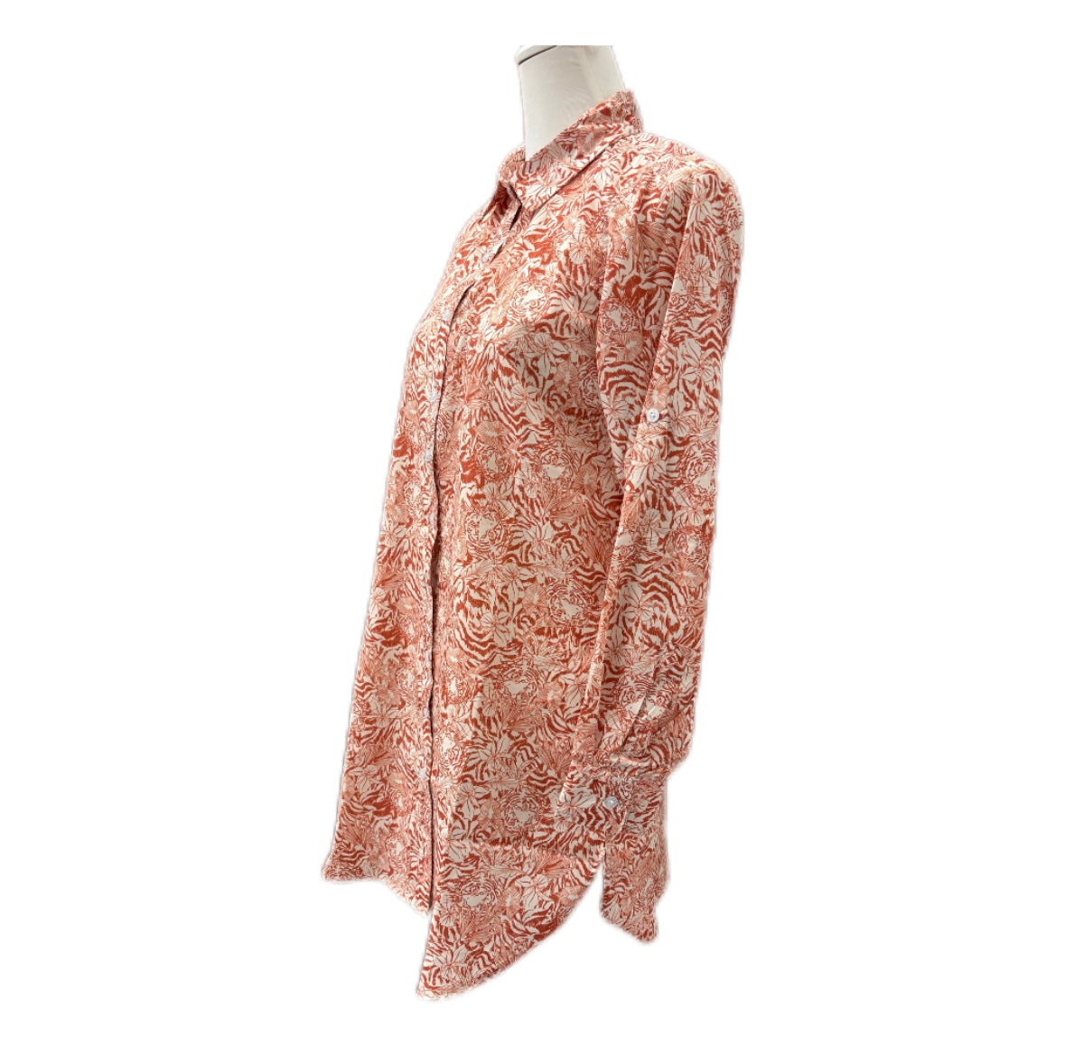 VERDISSIMA - CAMICIA STAMPA FANTASIA FLOREALE STILIZZATA