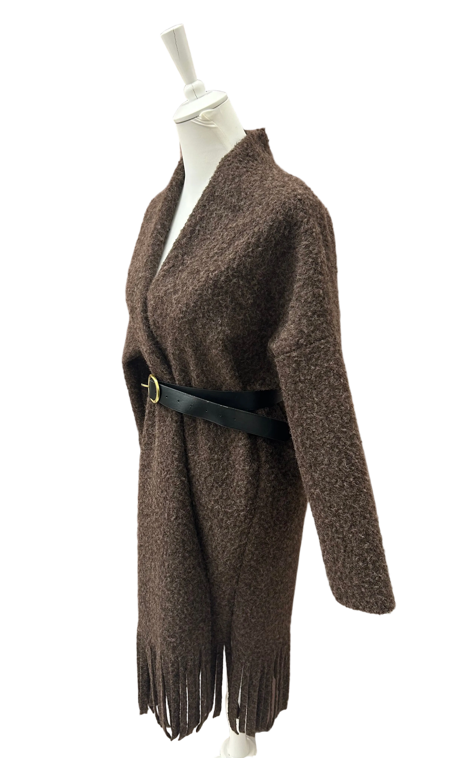 LA BOUTIQUE - CAPPOTTO UNITO FRANGE