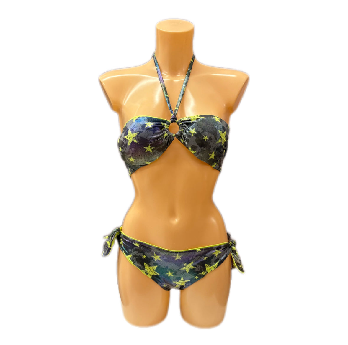 VERDISSIMA - BIKINI STAMPA STELLA METAL
