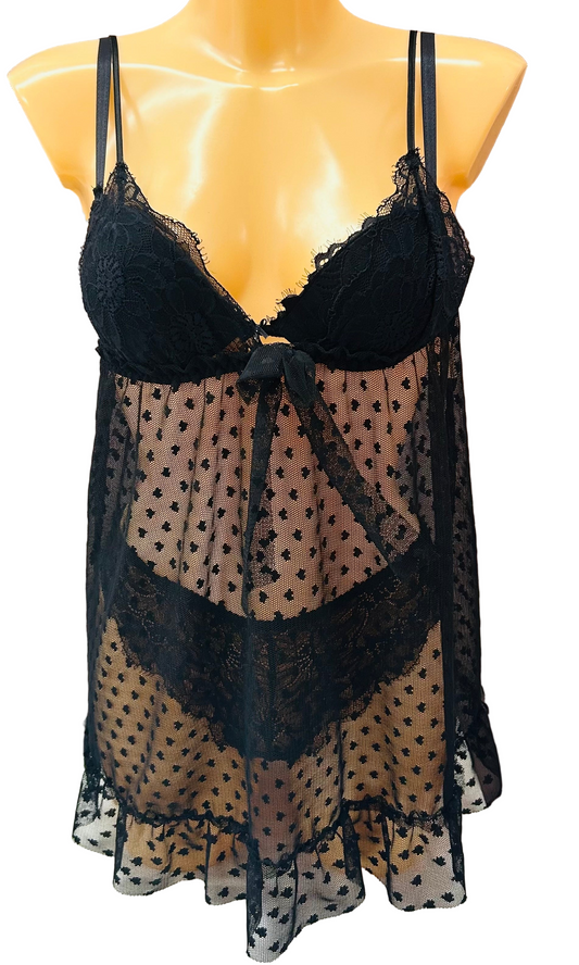 ANDRÀ LINGERIE - BABY DOLL TULLE POIS